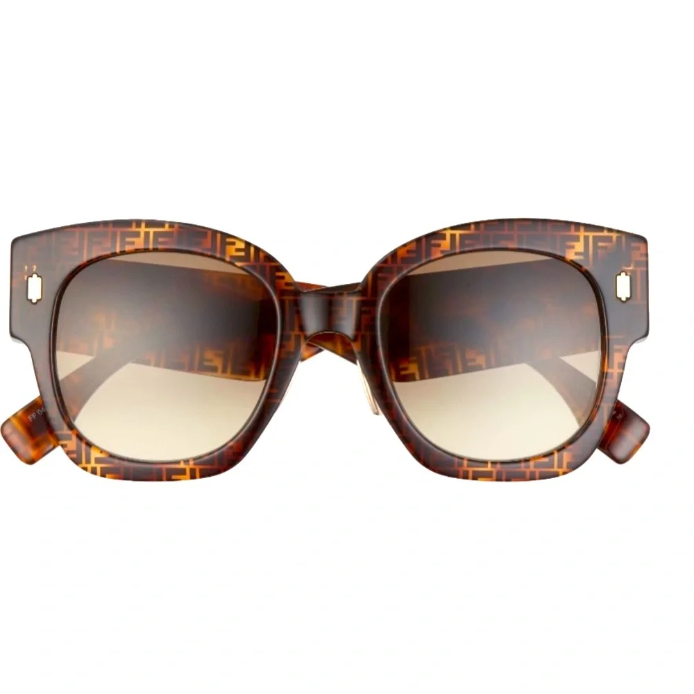 FENDI ROMA Brown 52mm Gradient Logo Sungasses
